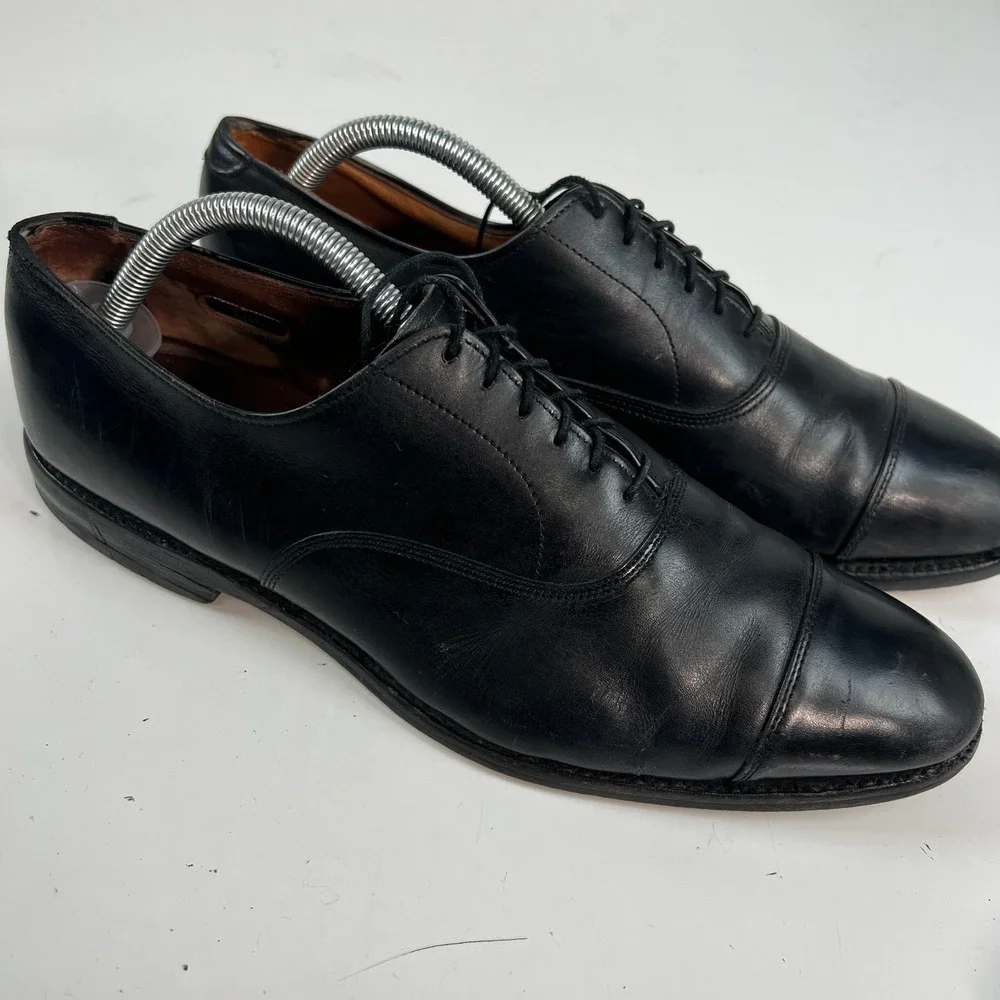 Allen Edmonds Park‎ Avenue Black Leather Cap Toe Oxford 10 B